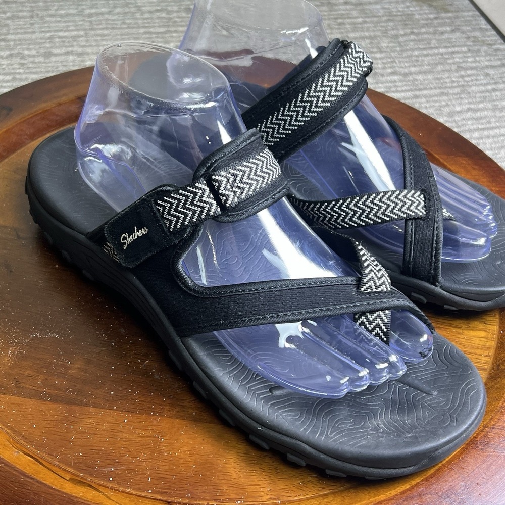 Skechers Sandals Adventure Reggae Hook & Loop Strap Slide Womens 10 Trail Comfy